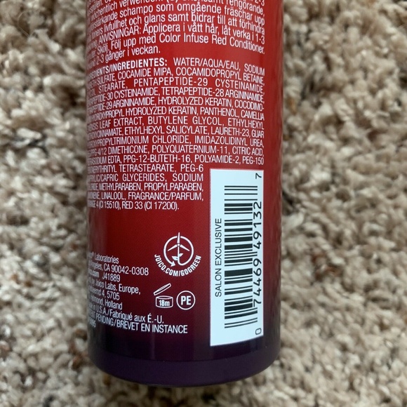 Joico Salon Exclusive Color Infuse Red Color Depositing Shampoo 300 mL 10.1 oz - Picture 4 of 4